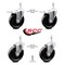 Service Caster 5 Inch Phenolic Swivel 3/8 Inch Threaded Stem Caster Total Lock Brake SCC, 2PK SCC-TSTTL20S514-PHS-381615-2-S-2 - alternate 5